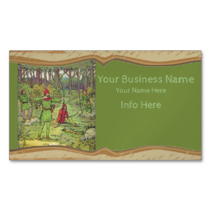 Robin Hood In The Forest Magnetic Business Card