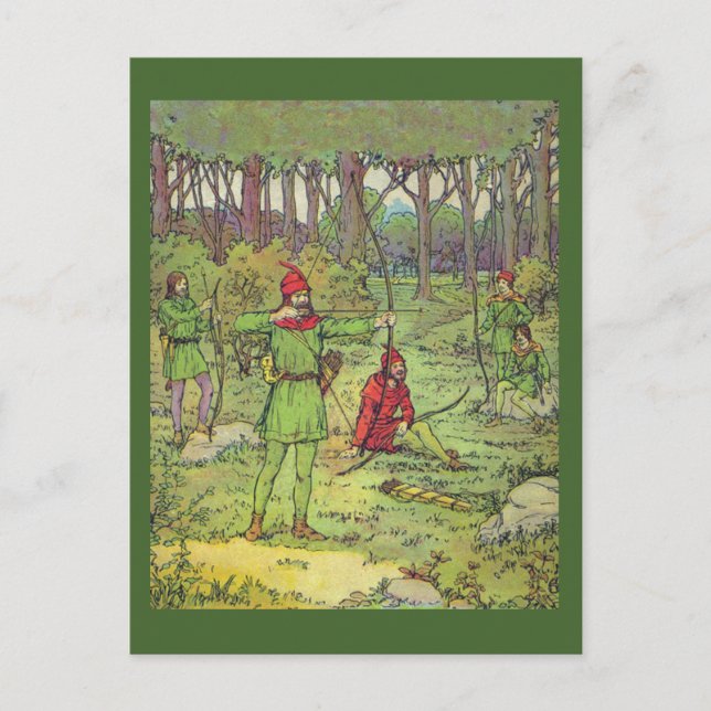 Robin Hood In The Forest Postcard (Front)