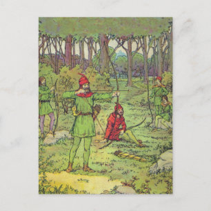 Robin Hood In The Forest Postcard