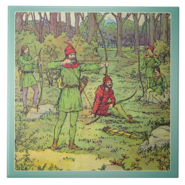 Robin Hood In The Forest  Tile (Front)