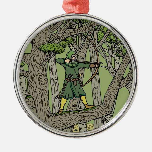Robin Hood Metal Tree Decoration (Front)