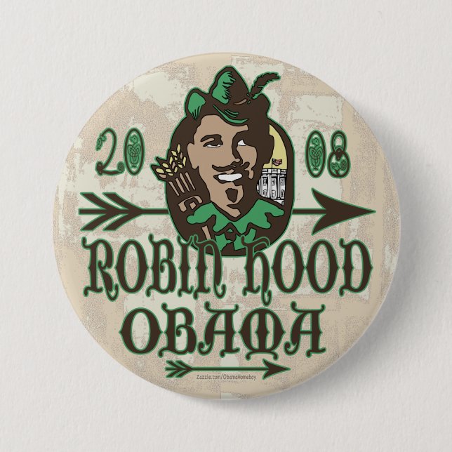 Robin Hood Obama Button (Front)