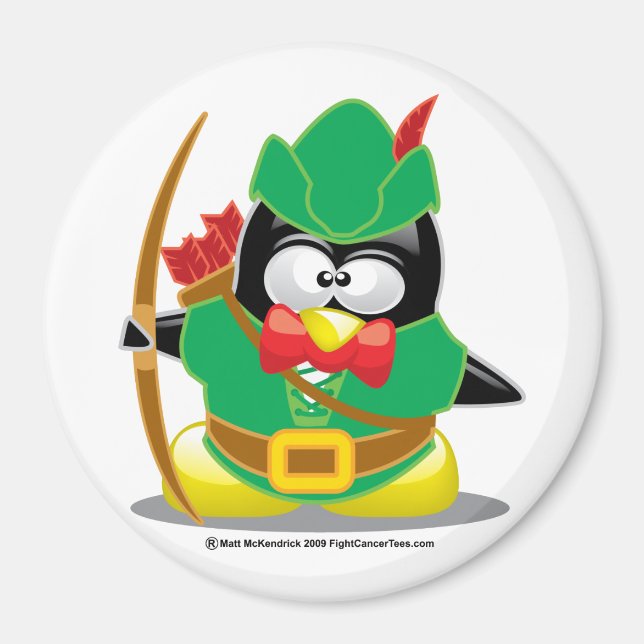 Robin Hood Penguin Magnet (Front)