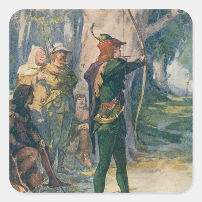 Robin Hood Square Sticker (Front)