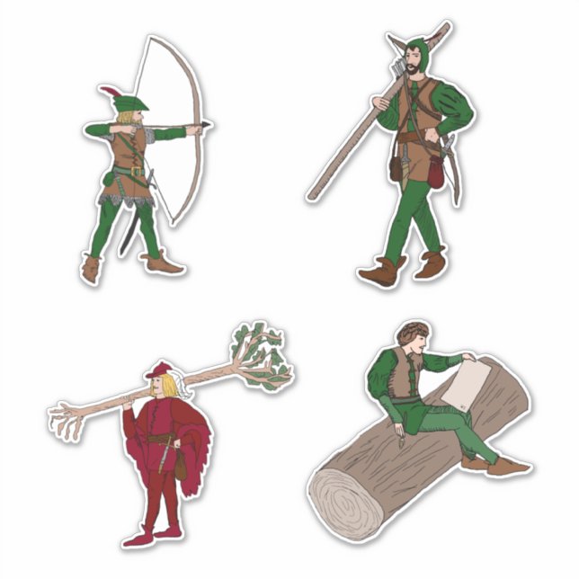 Robin Hood Sticker 4-pack (Front)