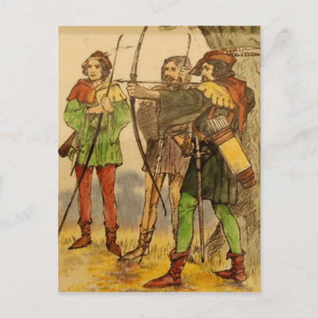 Robin Hood Vintage Design Postcard (Front)
