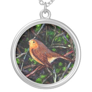 Robin in a Hedge Pendant