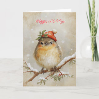 Robin in the Snow  Holiday Card