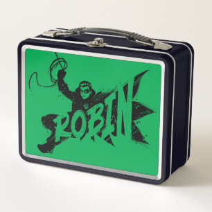 Robin Ink Brush Name Metal Lunch Box