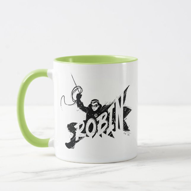 Robin Ink Brush Name Mug (Left)