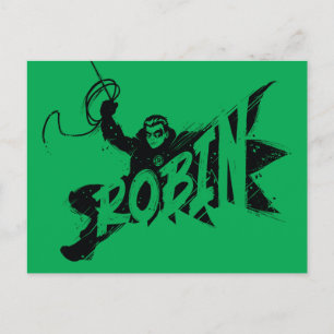 Robin Ink Brush Name Postcard