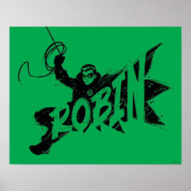 Robin Ink Brush Name Poster (Front)