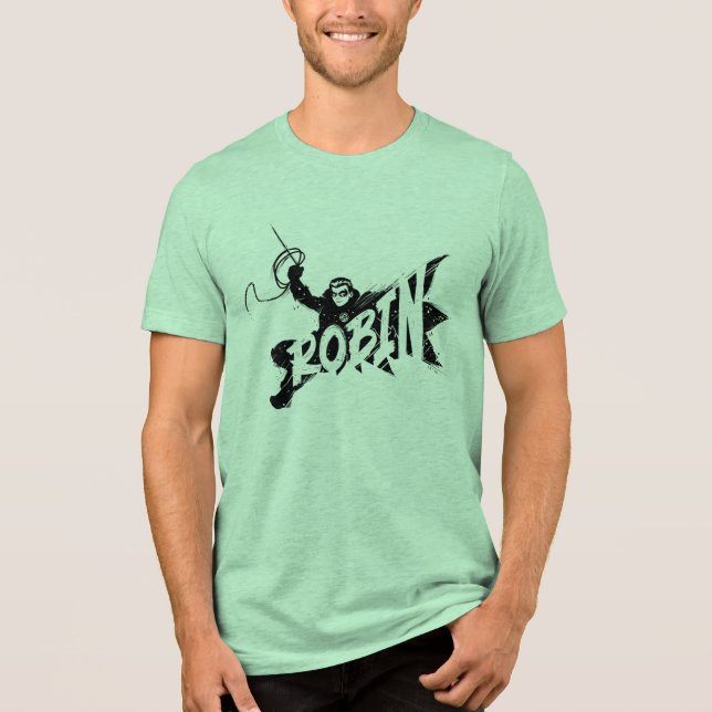Robin Ink Brush Name Tri-Blend Shirt (Front)