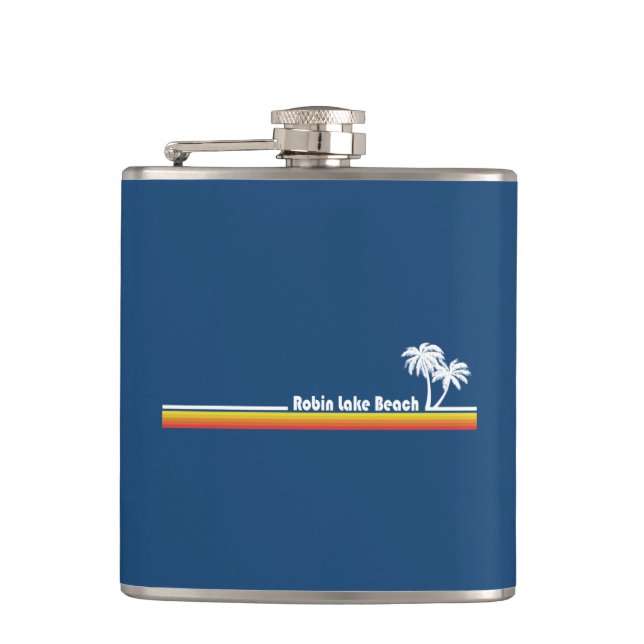 Robin Lake Beach Georgia Hip Flask (Front)