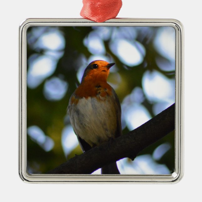Robin Metal Tree Decoration (Front)