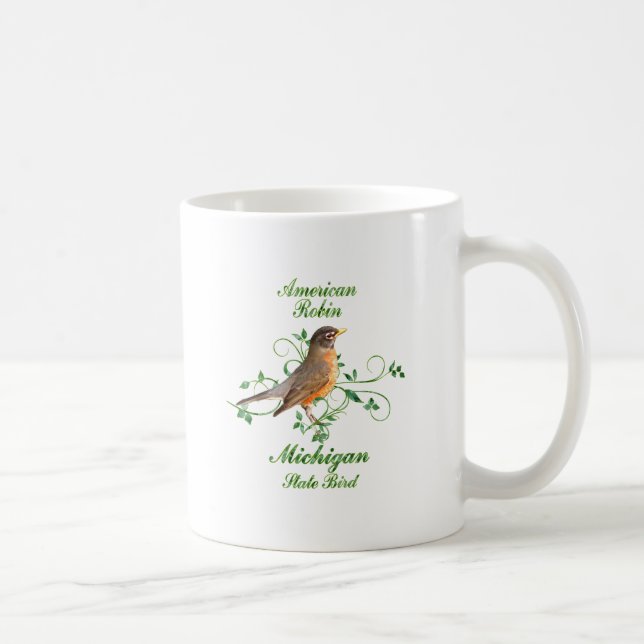 Robin Michigan State Bird Coffee Mug (Right)