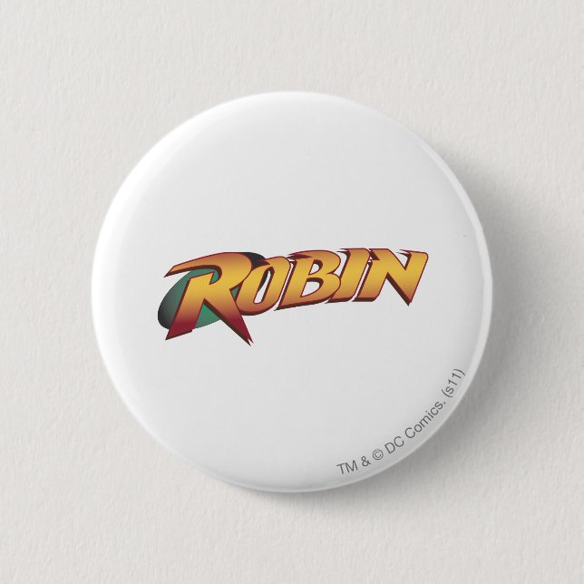 Robin Name Logo 6 Cm Round Badge (Front)