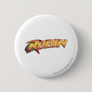 Robin Name Logo 6 Cm Round Badge
