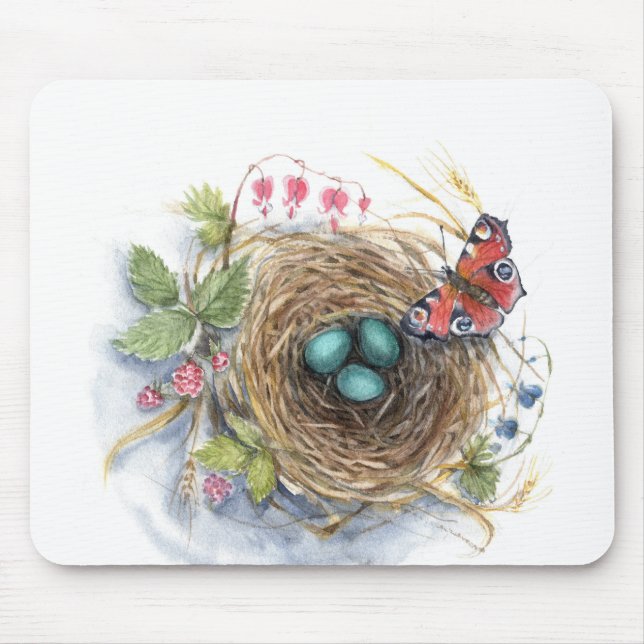 Robin Nest Mouse Mat (Front)