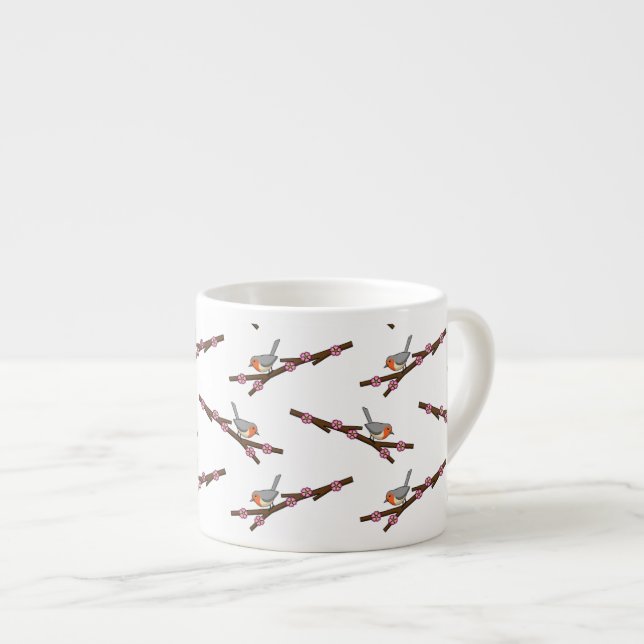 Robin on Sakura Espresso Cup (Front Right)