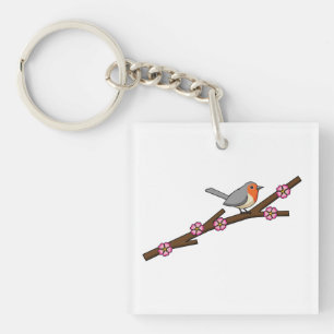 Robin on Sakura Key Ring