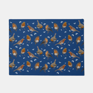 Robin Party Door Mat (Navy)