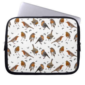 Robin Party Laptop Sleeve (choose colour)