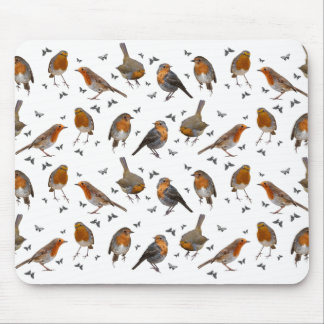 Robin Party Mouse Mat (choose colour)