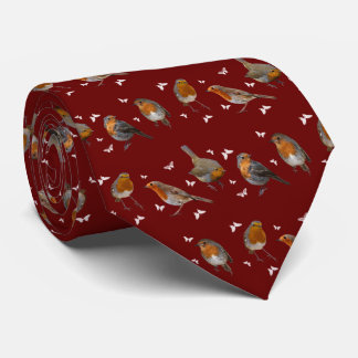 Robin Party Tie (Burgundy)