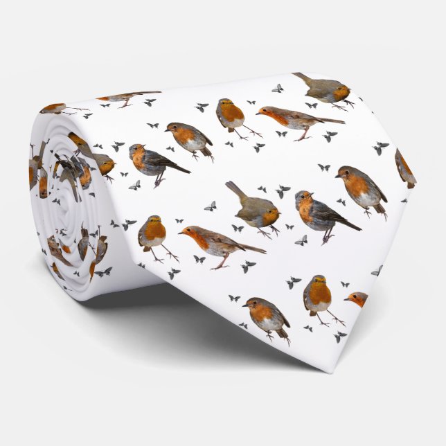 Robin Party Tie (choose colour) (Rolled)