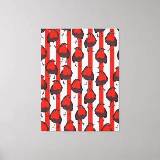 Robin Pattern Canvas Print