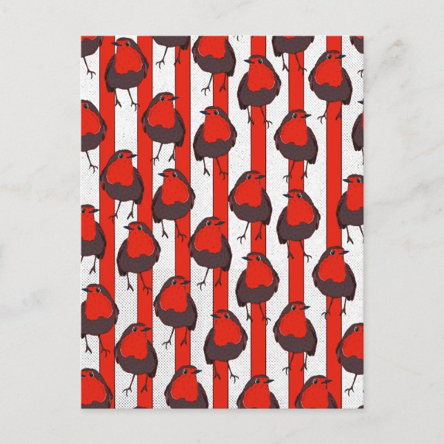 Robin Pattern Postcard (Front)
