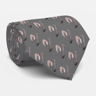 Robin perched on ivy leaf wild bird tie