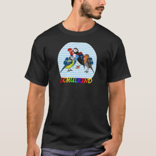 Robin Puffin Bird First Day At School Animal Biolo T-Shirt