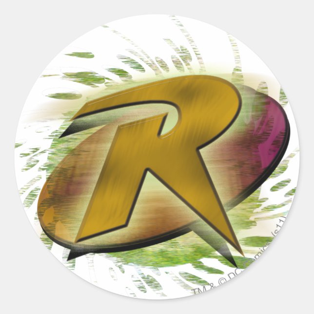 Robin -R Classic Round Sticker (Front)