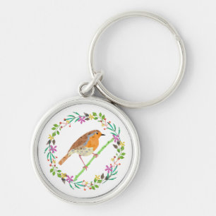 Robin Red Breast, bird of Christmas Key Ring