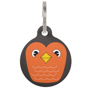 Robin red breast pet ID tag