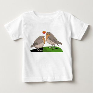 Robin redbreast bird love baby T-Shirt