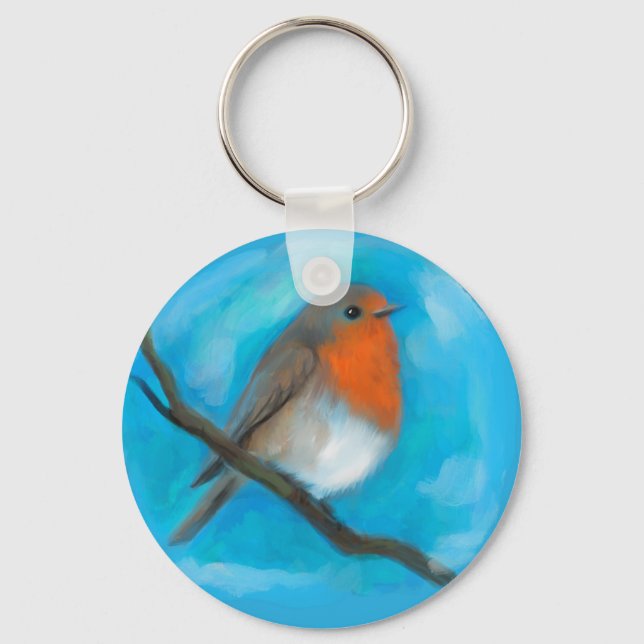 Robin redbreast key ring (Front)