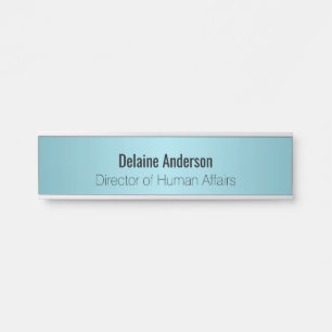 Robin Shell Blue Metallic Personalised Name Plate