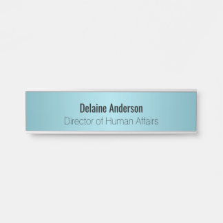 Robin Shell Blue Metallic Personalised Name Plate