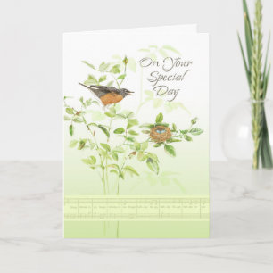 Robin Song Birthday Card