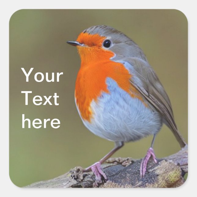 Robin Square Sticker (Front)