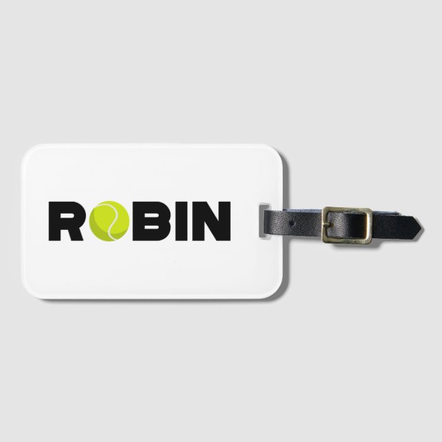 Robin Tennis Luggage Tag (Front Horizontal)