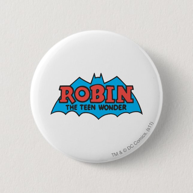 Robin The Teen Wonder Logo 6 Cm Round Badge (Front)