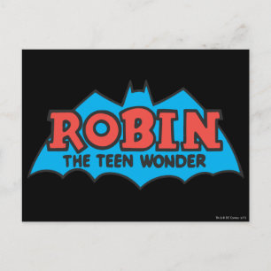 Robin The Teen Wonder Logo Postcard