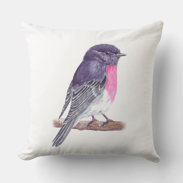 Robin Throw Pillow (Front)