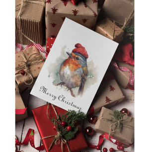 Robin Winter Delight, custom Foil Holiday Card