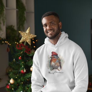 Robin Winter Delight, custom Hoodie