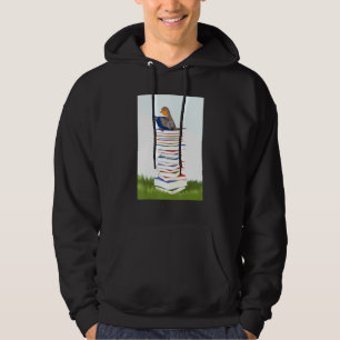 Robin with Books Bird Bird Birdwatcher Animal Song Hoodie